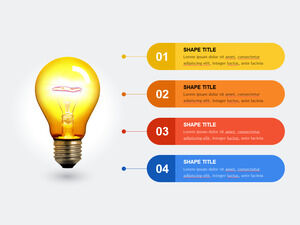 Illuminazione-Idea-Elenco-Modello PowerPoint