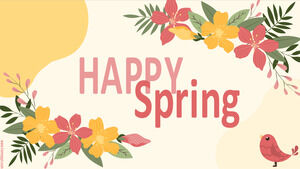 Feliz primavera, diapositivas de temporada y agenda.
