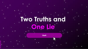Deux vérités et un mensonge, modèle de diapositives interactives.