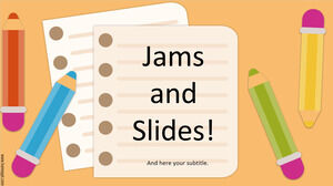 Джемы и слайды, шаблон фона Jamboard.