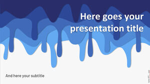 Robin Free Template dengan Cut-paper Paint Drops untuk Google Slides atau PowerPoint