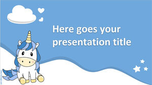 Google スライドまたは PowerPoint 用のユニコーンの無料のかわいいテンプレート