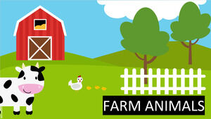 Forme gratuite de animale de fermă pentru Google Slides sau PowerPoint