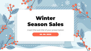 Google Slaytlar teması ve PowerPoint Şablonu için Kış Sezonu Satış Ücretsiz Sunum Arkaplan Tasarımı