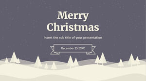Merry Christmas Greetings การออกแบบพื้นหลังการนำเสนอฟรีสำหรับธีม Google Slides และ PowerPoint Template