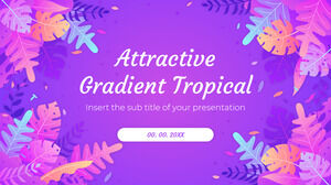 Google Slaytlar teması ve PowerPoint Şablonu için Çekici Degrade Tropikal Ücretsiz Sunum Arka Plan Tasarımı