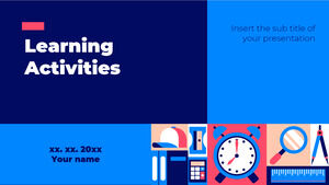 Diseño de fondo de presentación gratuita de actividades de aprendizaje para el tema de Google Slides y la plantilla de PowerPoint