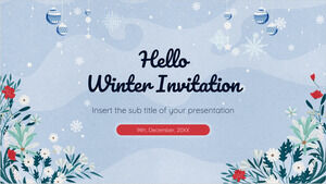Plantilla de presentación gratuita Hello Winter Invitation – Tema de Google Slides y plantilla de PowerPoint