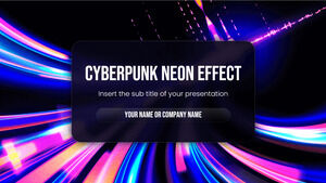 Cyberpunk Neon Effect Kostenlose Präsentationsvorlage – Google Slides-Design und PowerPoint-Vorlage