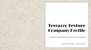 Terrazzo-Textur Firmenprofil Kostenlose Präsentationsvorlage – Google Slides-Design und PowerPoint-Vorlage