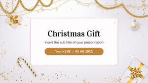 Conception de présentation gratuite de cadeau de Noël pour le thème Google Slides et le modèle PowerPoint