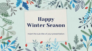 Бесплатный шаблон презентации Happy Winter Season – тема Google Slides и шаблон PowerPoint
