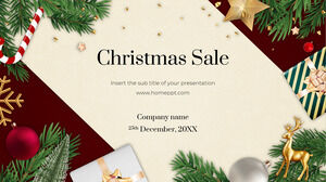 Google スライドのテーマと PowerPoint テンプレートのクリスマス セール無料プレゼンテーション デザイン
