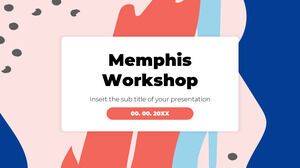 Modèle de présentation gratuit de l'atelier de Memphis - Thème Google Slides et modèle PowerPoint