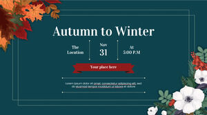 Modelo de apresentação gratuito do outono ao inverno – Tema do Google Slides e modelo do PowerPoint