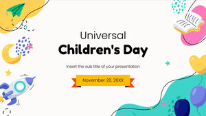 Șablon de prezentare gratuit pentru Ziua Universală a Copilului – Tema Prezentări Google și șablon PowerPoint