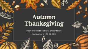 가을 추수감사절 MK 계획 무료 프리젠테이션 템플릿 - Google 슬라이드 테마 및 파워포인트 템플릿