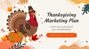 Google 幻燈片模板和 PowerPoint 主題的感恩節營銷活動紙拼貼免費演示設計