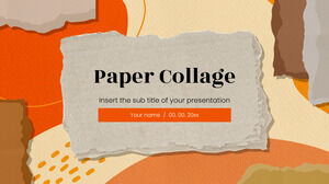 Design de apresentação grátis de colagem de papel para modelo de slides do Google e tema de PowerPoint
