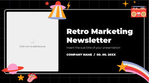 Бесплатный шаблон презентации Retro Marketing Newsletter – тема Google Slides и шаблон PowerPoint