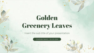 Folhas de folhagem dourada Modelo de apresentação grátis – Tema do Google Slides e modelo de PowerPoint