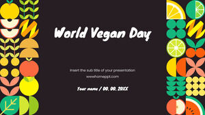 Modello di presentazione gratuito per la Giornata mondiale dei vegani: tema di diapositive di Google e modello di PowerPoint