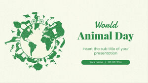Google Slaytlar teması ve PowerPoint Şablonu için Dünya Hayvanları Koruma Günü Ücretsiz Sunum Tasarımı