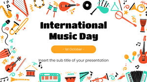 Șablon de prezentare gratuit pentru Ziua Internațională a Muzicii – Tema Prezentări Google și șablon PowerPoint