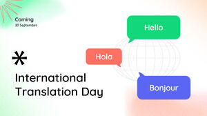 Șablon de prezentare gratuită Ziua traducerii – Tema Prezentări Google și șablon PowerPoint