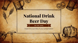 National Drink Beer Day Kostenlose Präsentationsvorlage – Google Slides-Design und PowerPoint-Vorlage