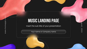 음악 방문 페이지 무료 프리젠테이션 템플릿 - Google 슬라이드 테마 및 파워포인트 템플릿