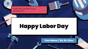 Darmowy szablon prezentacji Happy Labor Day – motyw prezentacji Google i szablon programu PowerPoint