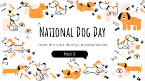 Modelo de apresentação gratuita do Dia Nacional do Cão – Tema do Google Slides e modelo de PowerPoint