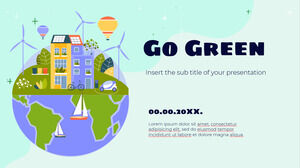 Go Green Ücretsiz Sunum Şablonu – Google Slaytlar Teması ve PowerPoint Şablonu