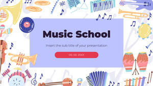 Darmowy szablon prezentacji szkoły muzycznej – motyw prezentacji Google i szablon programu PowerPoint