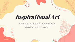 Modelo de apresentação gratuita de arte inspiradora – Tema do Google Slides e modelo de PowerPoint