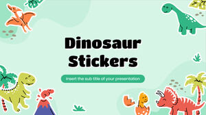 Template Presentasi Gratis Stiker Dinosaurus – Tema Google Slides dan PowerPoint Template