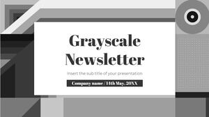 Grayscale Newsletter Free Presentation Template – Google Slides Theme and PowerPoint Template