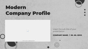 Modelo de apresentação grátis de perfil de empresa moderno – Tema do Google Slides e modelo de PowerPoint