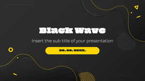 Darmowy szablon prezentacji Black Wave — motyw prezentacji Google i szablon programu PowerPoint