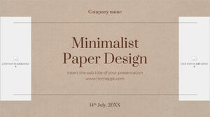Modello di presentazione gratuito per il design minimalista della carta: tema di Presentazioni Google e modello PowerPoint