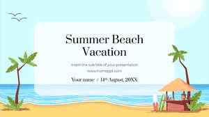 여름 해변 휴가 무료 프리젠테이션 템플릿 - Google 슬라이드 테마 및 파워포인트 템플릿