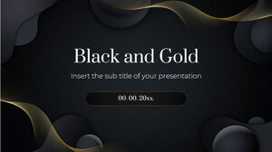 黒と金の無料プレゼンテーション テンプレート – Google スライドのテーマと PowerPoint テンプレート