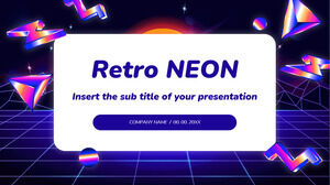 Modello di presentazione gratuito Retro Neon - Tema di diapositive di Google e modello di PowerPoint