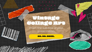 Modèle de présentation gratuit d'art de collage vintage - Thème Google Slides et modèle PowerPoint