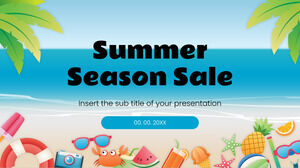 夏季銷售免費演示模板 - Google 幻燈片主題和 PowerPoint 模板