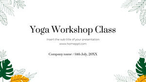 قالب عرض تقديمي مجاني لفئة Yoga Workshop - سمة Google Slides و PowerPoint Template