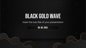 Black Gold Wave Kostenlose Präsentationsvorlage – Google Slides-Design und PowerPoint-Vorlage