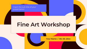 Modèle de présentation gratuit de l'atelier des beaux-arts - Thème Google Slides et modèle PowerPoint