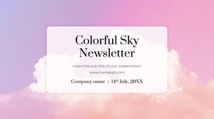 Colorful Sky Newsletter 免费演示模板 - Google 幻灯片主题和 PowerPoint 模板
